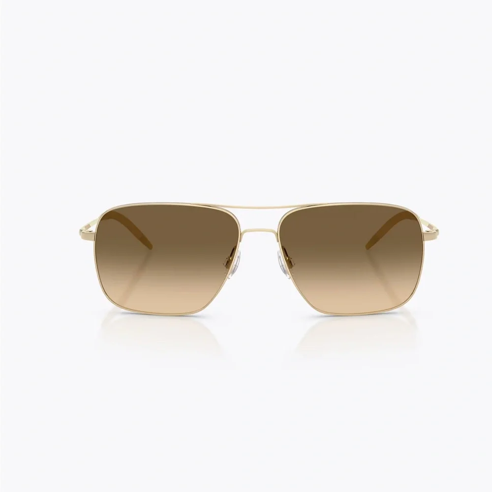 OLIVER PEOPLES Clifton 5035/85 Rectangle Sunglasses Gold Frame NEW AUTHENTIC - Picture 11 of 14